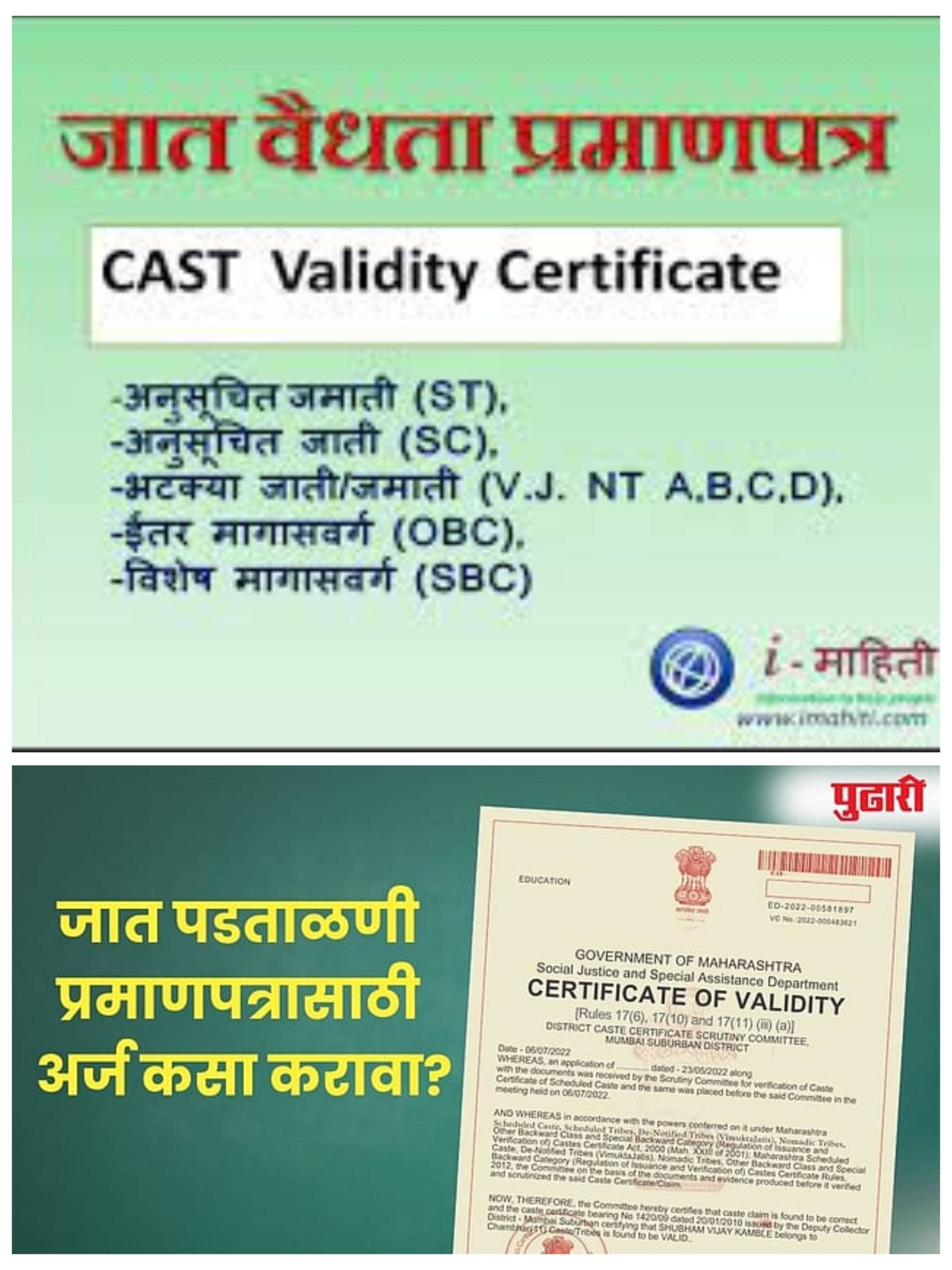 जात वैधतेसाठी (Cast Validity) अर्ज करण्यास 31 जानेवारीपर्यंत मुदतवाढ